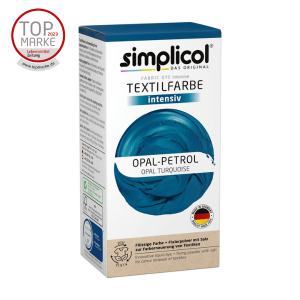 Simplicol Боя за боядисване на дрехи и текстил All in, Петрол, Течна интензивна